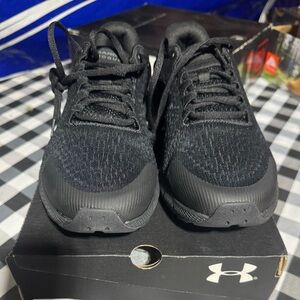 Under Armour Jet Black Athletic Sneakers